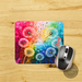 Personalized office decor, vibrant floral inspirational desk mat. High-quality, slip-resistant, customizable! Perfect for wellness lovers.